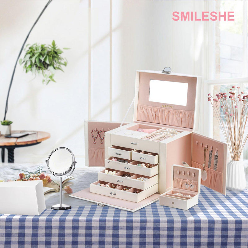 Smileshe Travel Jewelry Box, Mini Portable Organizer Travel Case with —  CHIMIYA