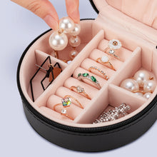 Smileshe Small Round Travel Jewelry Case